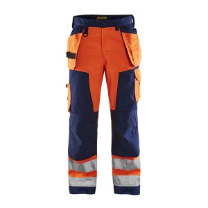 Blåkläder 1568 (1811) werkbroek High-Vis - oranje/marineblauw, C44