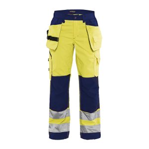 Blåkläder 7156 (1811) dames werkbroek High-Vis - geel/marineblauw, C34