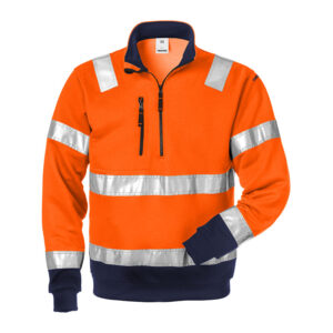 Fristads High-Vis sweatshirt met korte rits 728 SHV
