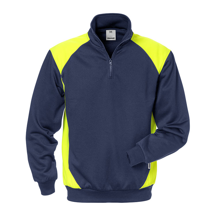 Fristads sweater met korte rits 7048 SHV