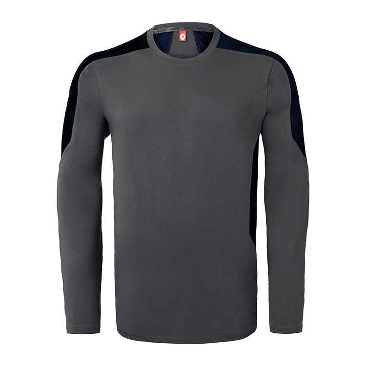HaVeP 10073 t-shirt lange mouw bi-colour
