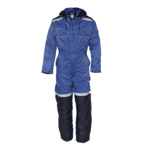 HaVeP 2206 Basic overall gevoerd (winter) - korenblauw/marine, 44