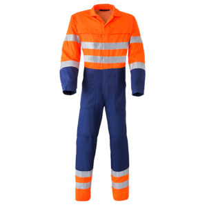 HaVeP 2415 High Visibility overall - marine/oranje, 44