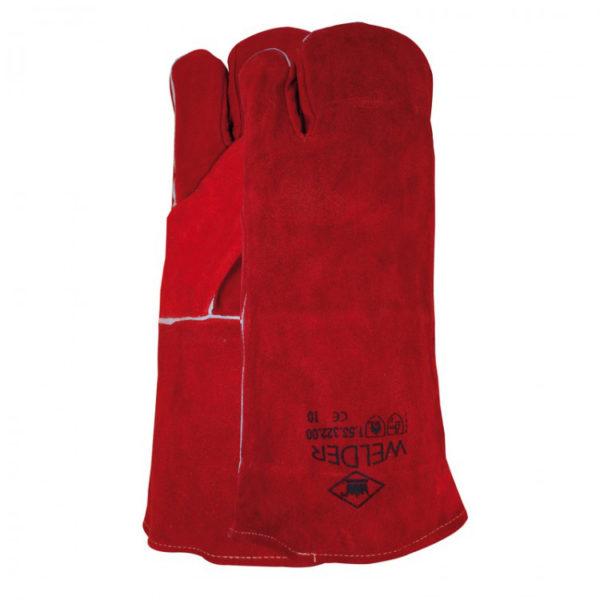 lashandschoen-rood-splitleder-3-vinger-model
