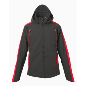 MASCOT 15001 Hardwear Gandia jack - zwart antraciet/rood, S