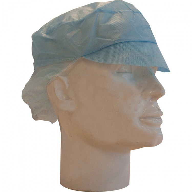pet-met-klep-en-haarnet-polypropyleen-blauw pet-met-klep-en-haarnet-polypropyleen-blauw